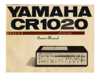 Yamaha CR-1020 - Owners Manual